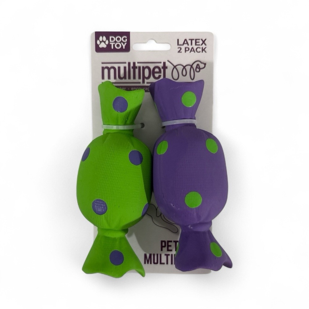 Multipet Candy 4.5" Set Of Two Latex Squeaky Dog Toy